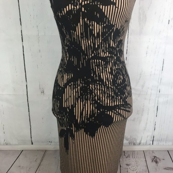 ON HOLD - Anthropologie Black and Tan Floral Dress - Picture 7 of 8